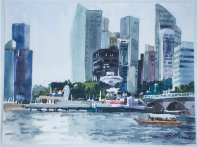 From The Esplanade, 2013 / Water Colour on Paper (30 x 40cm)